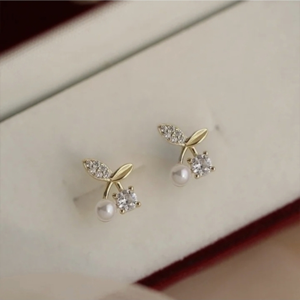 Mini Cherry Earrings